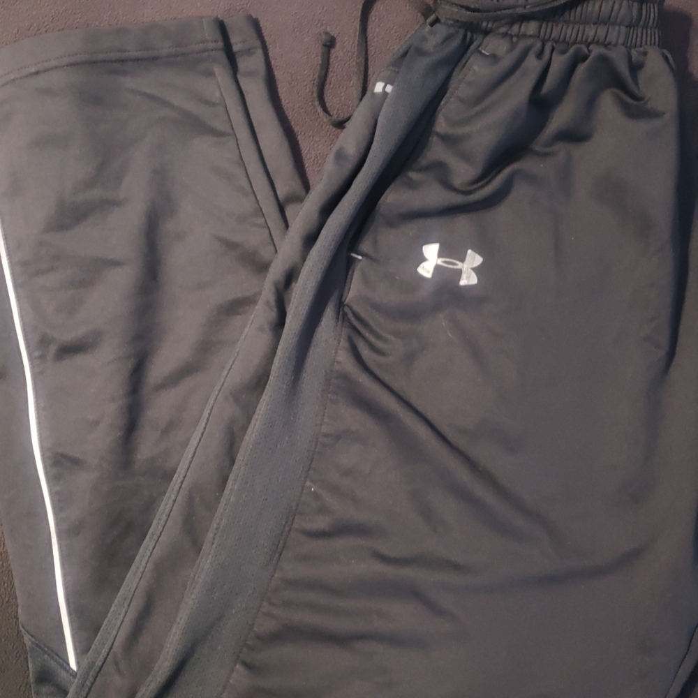 Under Armour Black Sweatpants with White Accents